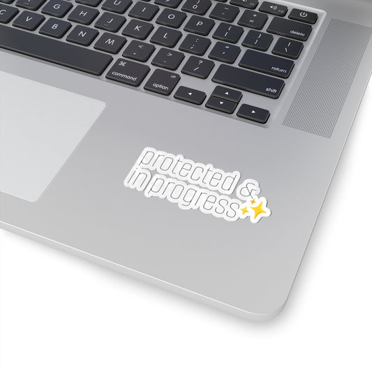 Protected&In Progress Sticker | Consistency Reminder to Keep You Intentional