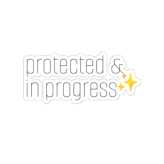 Protected&In Progress Sticker | Consistency Reminder to Keep You Intentional